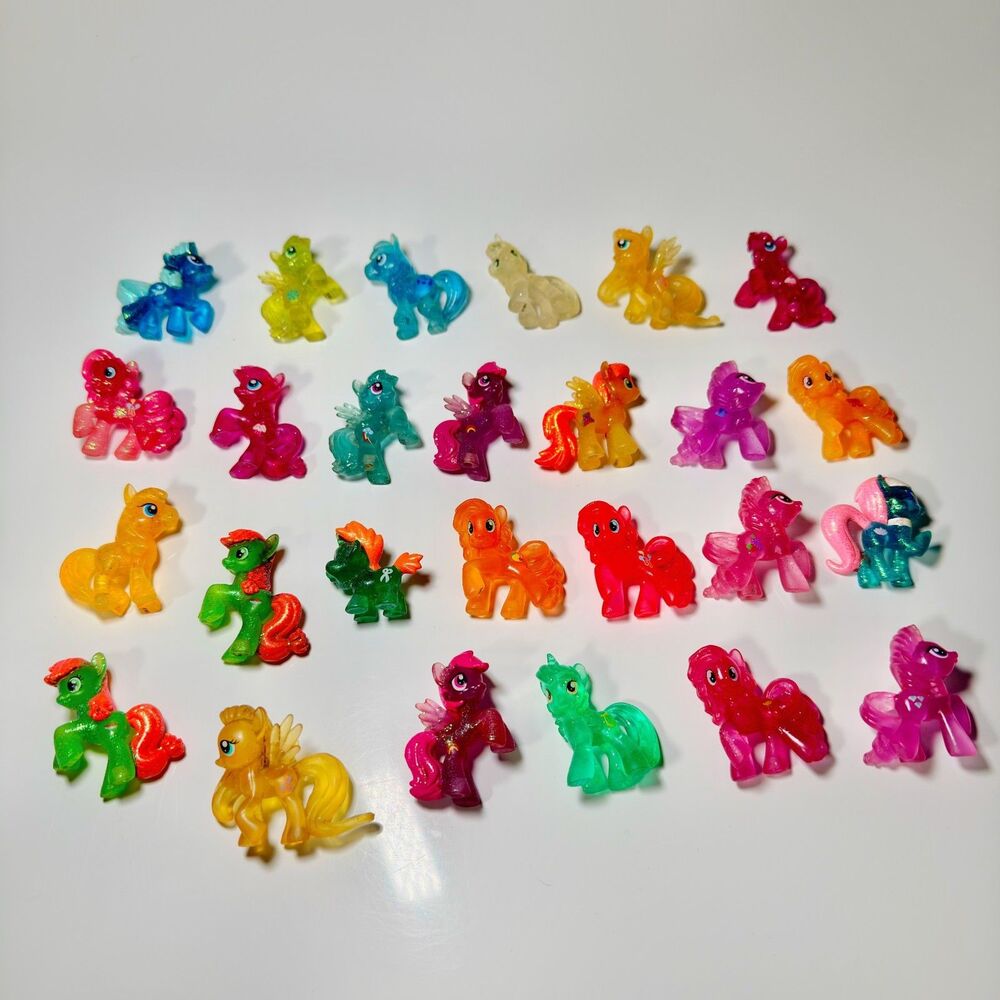 My Little Pony Blind Bag Mini Figure Translucent Glitter Transparent G4 LOT 26